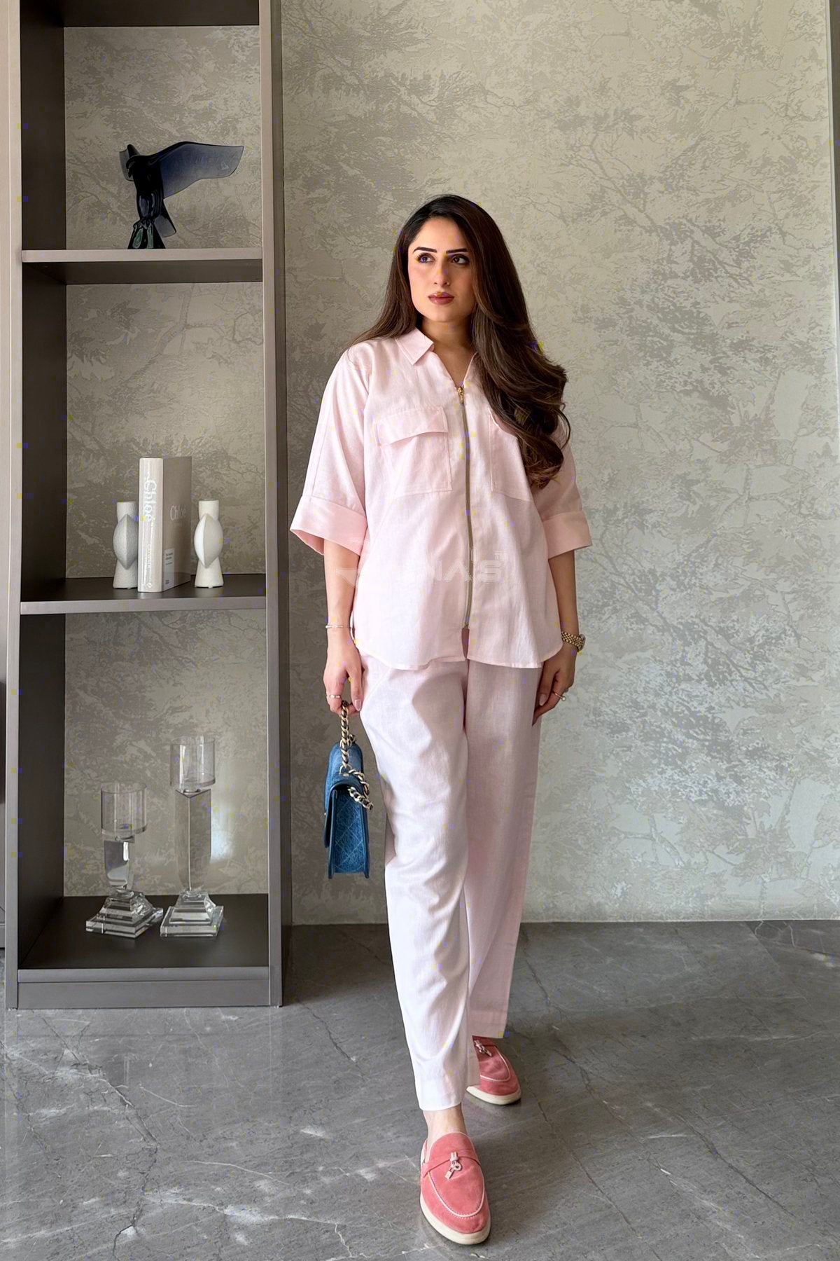 Blush Veil Co-ord Set