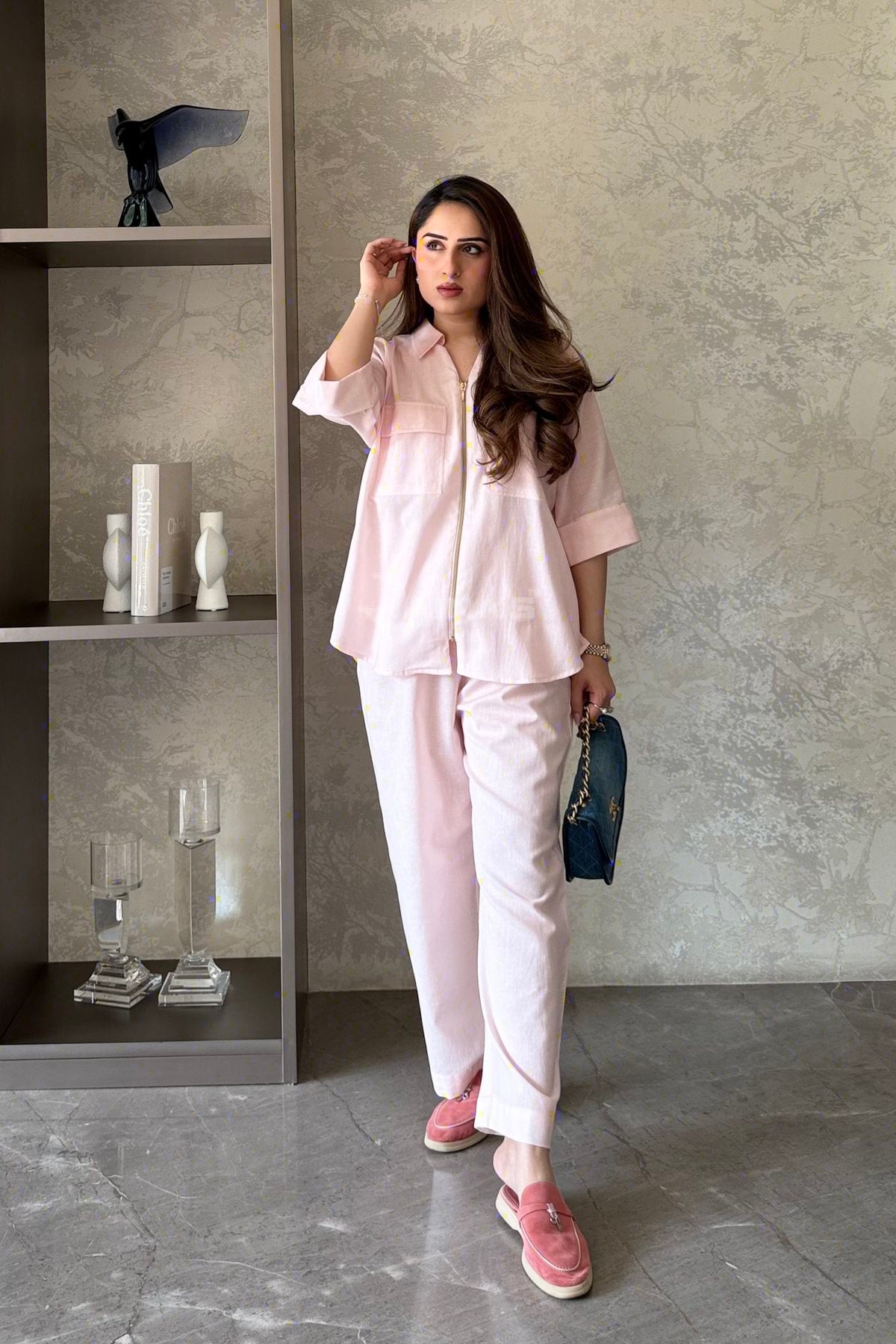 Blush Veil Co-ord Set
