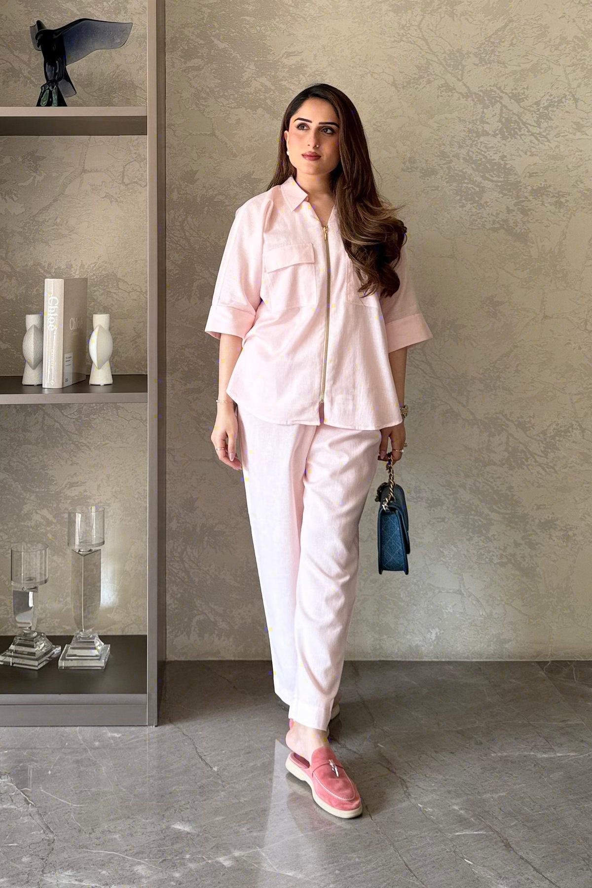 Blush Veil Co-ord Set