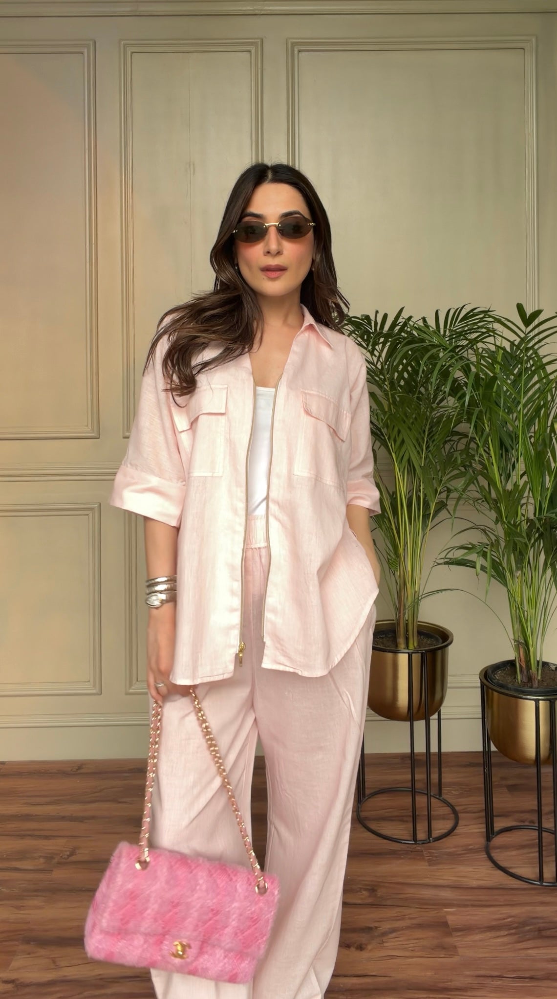 Blush Veil Co-ord Set
