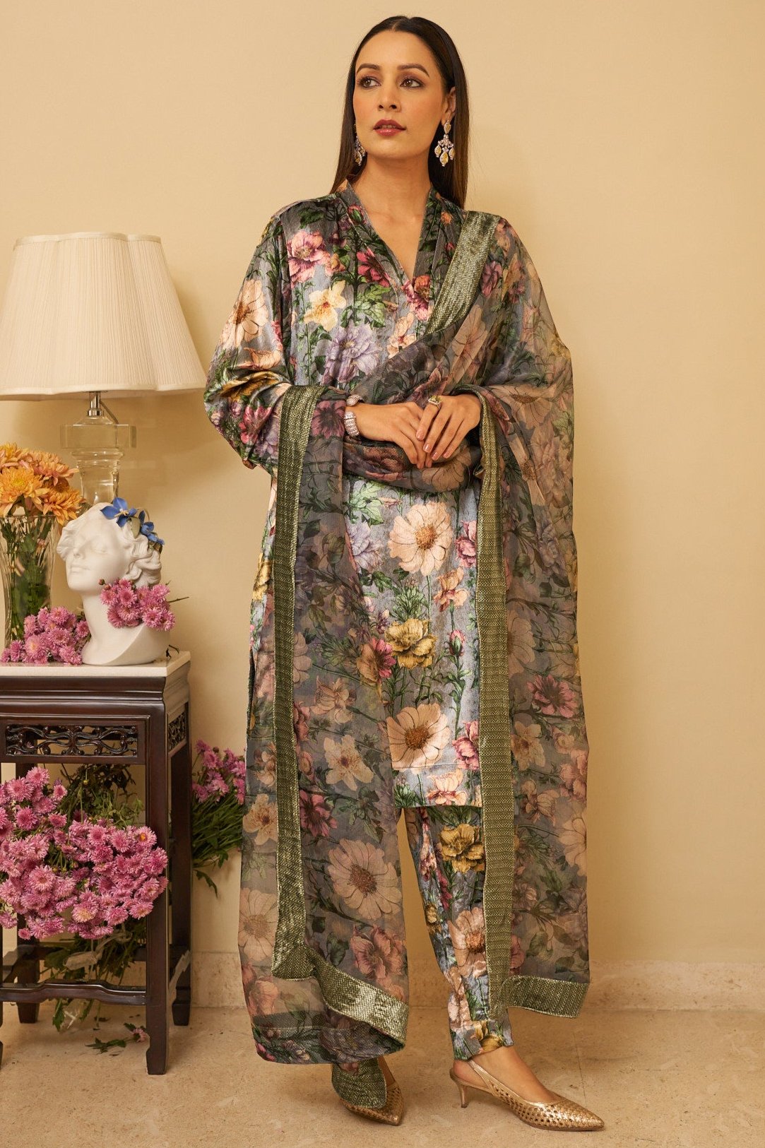 Patterned Paradise Kurta Set