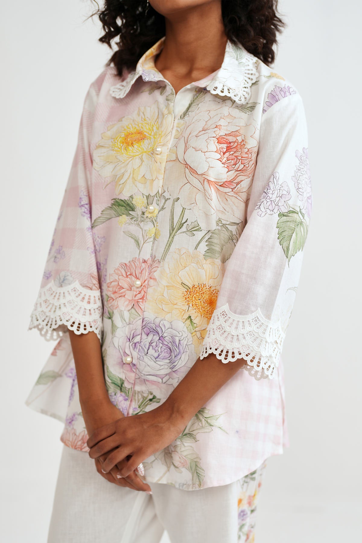 Checkered Bloom Shirt