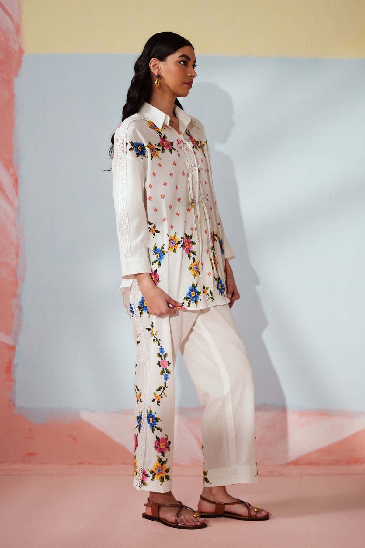 Threaded Blooms Printed Set