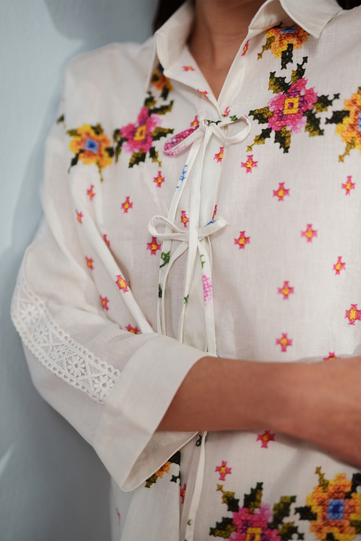 Threaded Blooms Printed Set