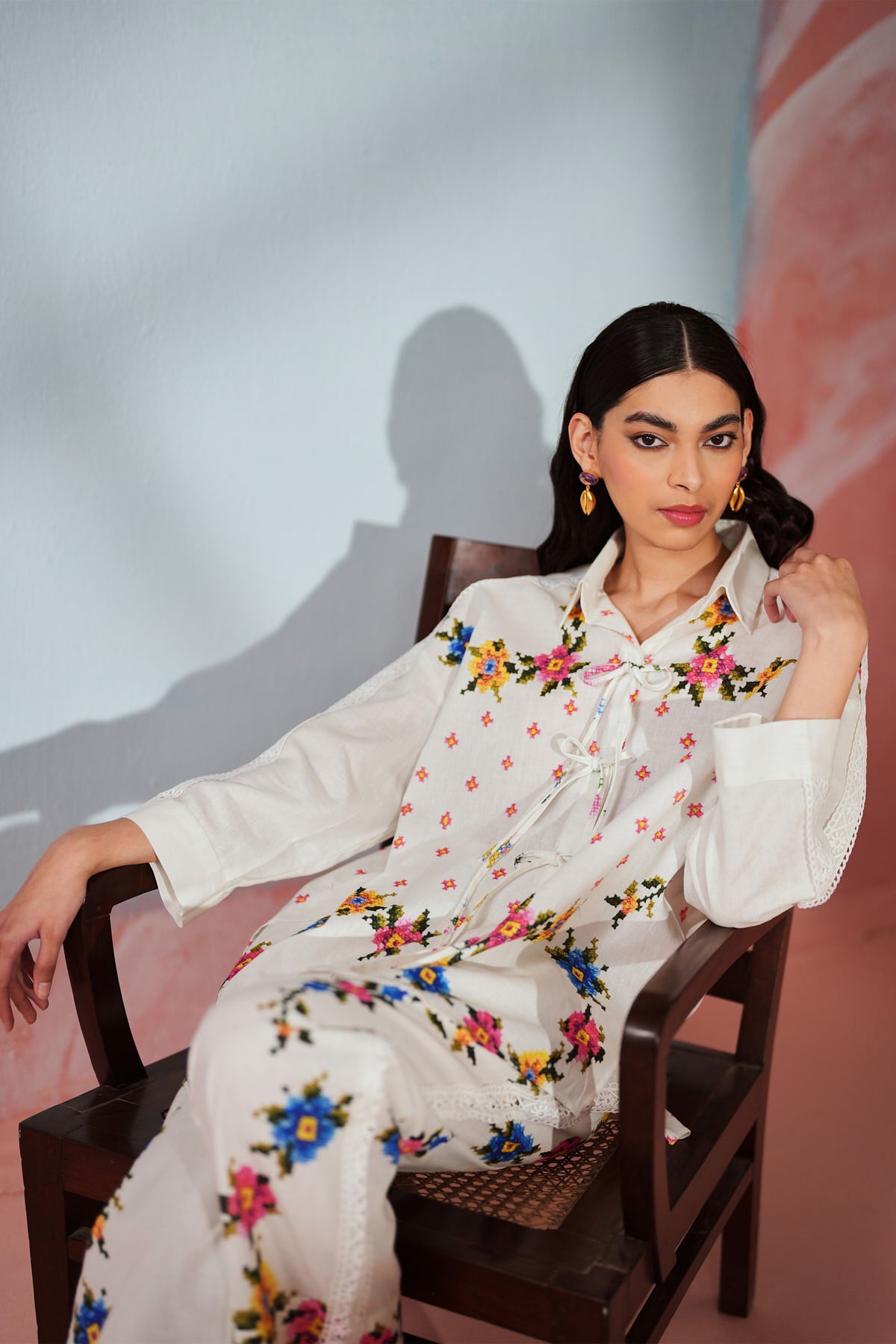 Threaded Blooms Printed Set