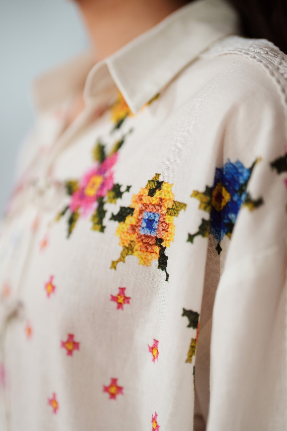 Threaded Blooms Printed Set