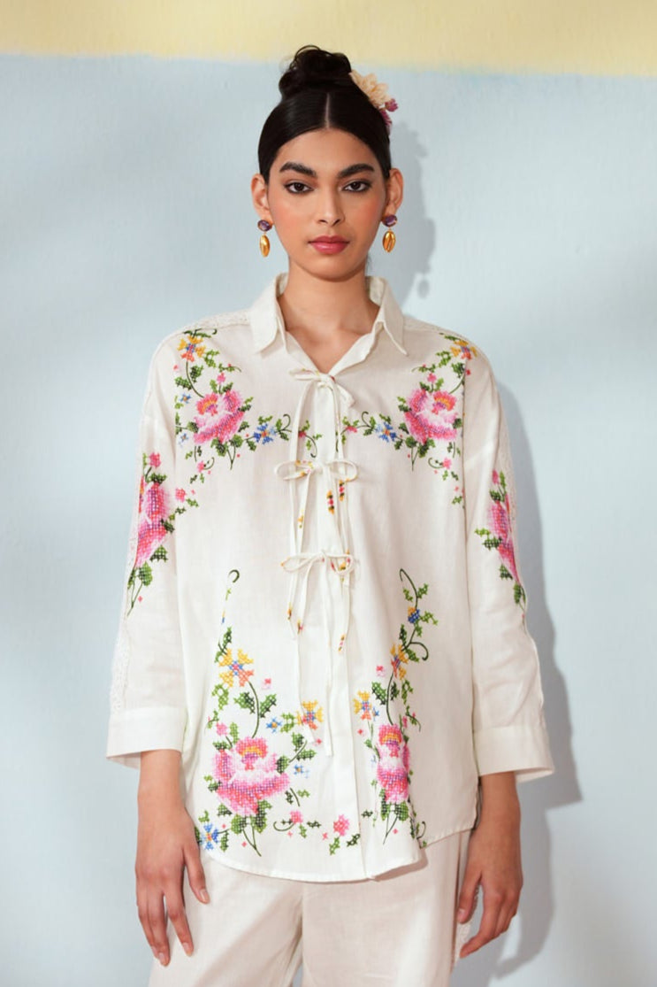 Cross Stitch Flora Printed Set