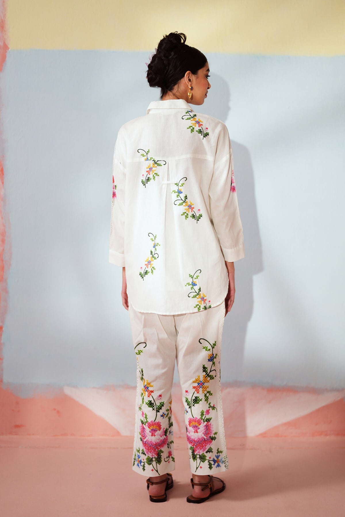Cross Stitch Flora Printed Set