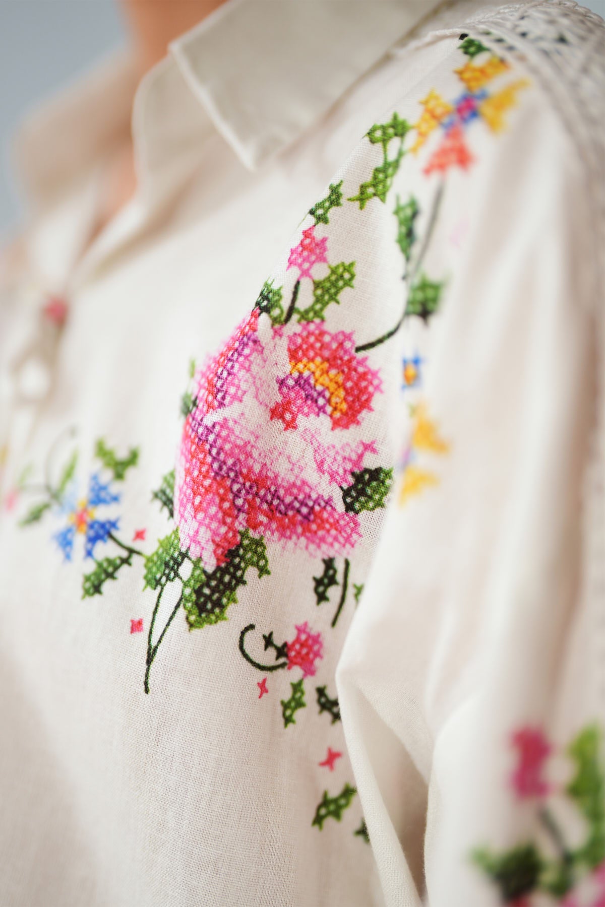 Cross Stitch Flora Printed Set