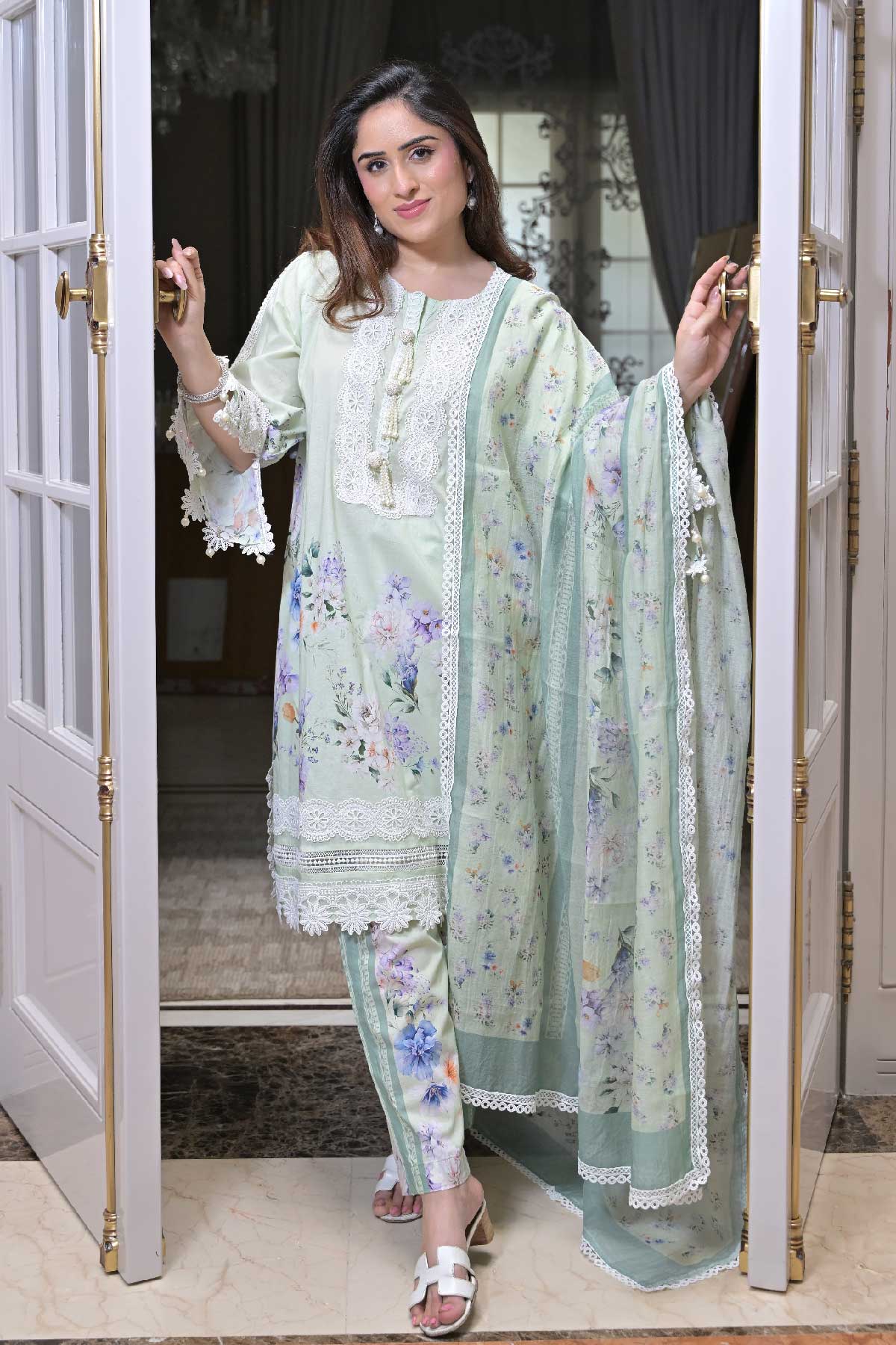 Pistachio Veil Set