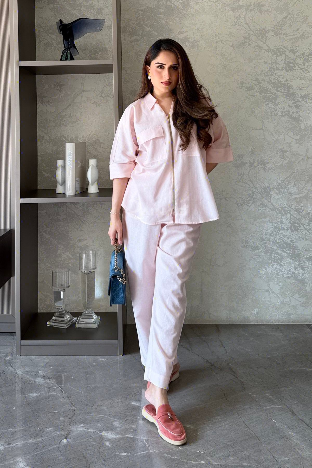 Blush Veil Co-ord Set