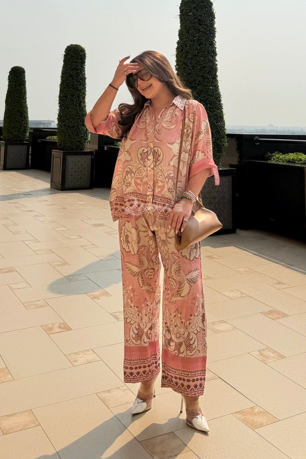 Baroque Co-ord - Dusty Rose