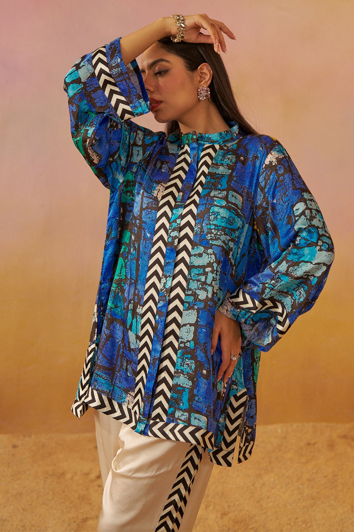 Vibrant Blue Tunic Set