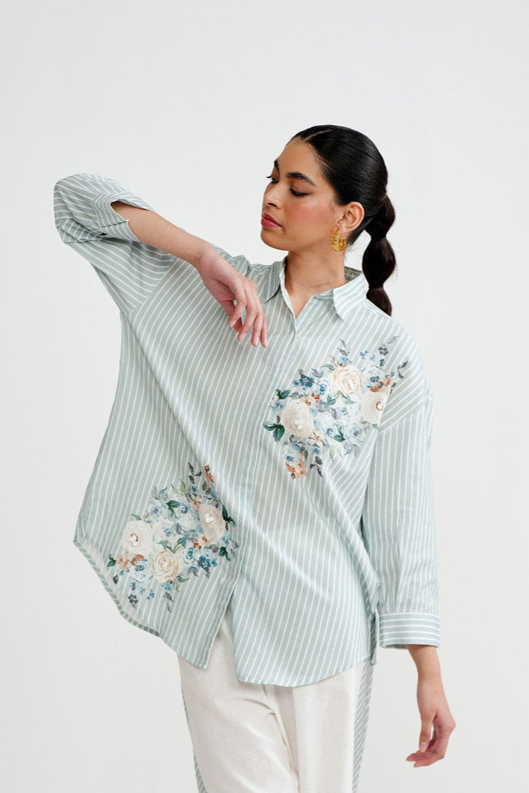 Floral Lines Top